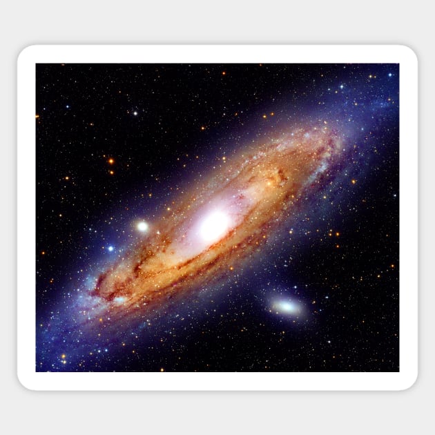 The Andromeda Galaxy in High Resolution Nasa Hubble Space Telescope Image Sticker by tiokvadrat